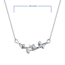 Колье из белого золота с бриллиантом