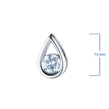 Подвеска из белого золота с бриллиантом