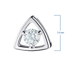 Классическая подвеска из белого золота с бриллиантом (изготовление)