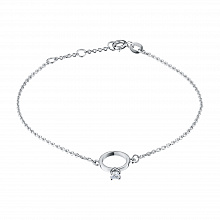 Браслет из белого золота с бриллиантом (изготовление)