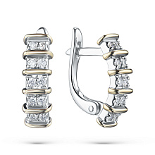 Серьги из белого золота с бриллиантами