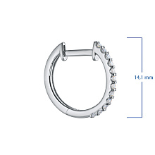 Серьги из белого золота (изготовление) с бриллиантом