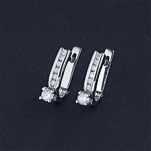 Серьги из белого золота с бриллиантами (изготовление)