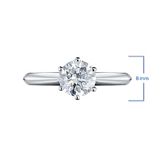 Помолвочное кольцо из белого золота (изготовление) с бриллиантом