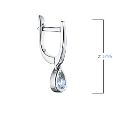 Серьги из серебра с бриллиантом