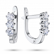 Серьги из белого золота с бриллиантами (изготовление)