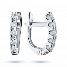 Серьги из белого золота с бриллиантами