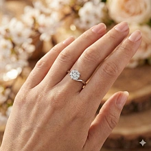 Кольцо из серебра c бриллиантами