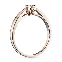 Помолвочное кольцо из красного золота с бриллиантом