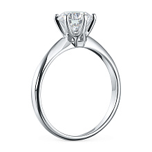 Помолвочное кольцо из белого золота (изготовление) с бриллиантом