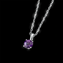 Подвеска из серебра с аметистом