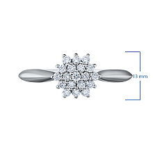 Кольцо из белого золота с бриллиантами