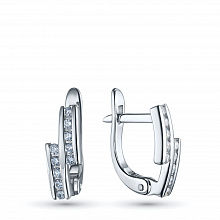 Серьги из белого золота с бриллиантами (изготовление)