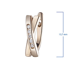 Серьги из красного золота с бриллиантами (изготовление)