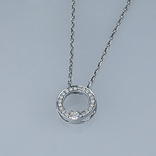 Подвеска из серебра c бриллиантами