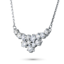 Колье из белого золота с бриллиантами (изготовление)