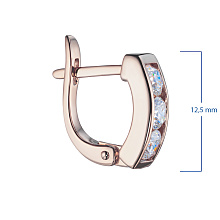 Серьги из красного золота c бриллиантами