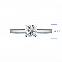 Кольцо из белого золота с бриллиантом (изготовление)