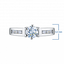 Кольцо из белого золота c бриллиантами