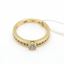 Кольцо из желтого золота с бриллиантами (изготовление)