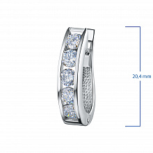 Серьги из белого золота (изготовление) с бриллиантом