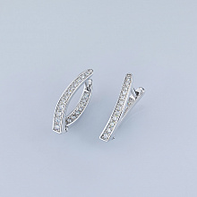 Серьги из белого золота с бриллиантом (изготовление)