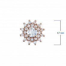Подвеска из красного золота с бриллиантами (изготовление)
