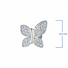 Пусеты из белого золота с бриллиантами (изготовление)