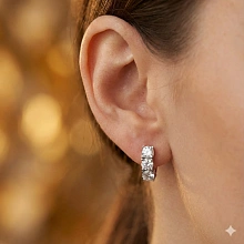 Серьги из белого золота c бриллиантами