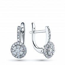 Серьги из белого золота с бриллиантами (изготовление)