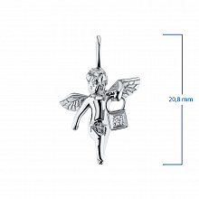 Подвеска из белого золота с бриллиантом (изготовление)