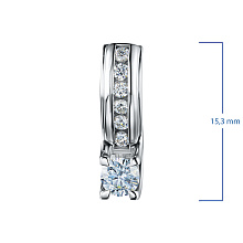 Классическая подвеска из серебра c бриллиантами