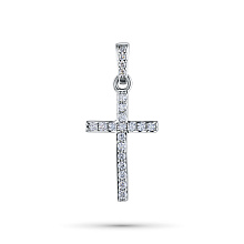 Подвеска из серебра c бриллиантами