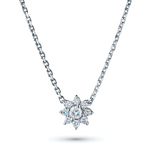 Колье из серебра c бриллиантами