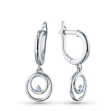 Серьги из серебра с бриллиантом