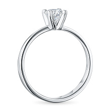 Кольцо из белого золота (изготовление) с бриллиантом