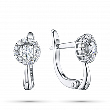 Серьги из белого золота с бриллиантами (изготовление)