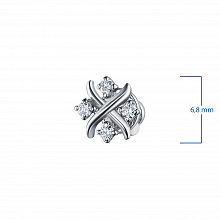 Пусеты из белого золота с бриллиантами (изготовление)