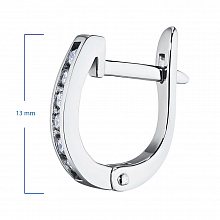 Серьги из белого золота с бриллиантом (изготовление)