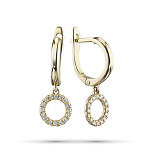 Серьги из желтого золота с бриллиантом (изготовление)