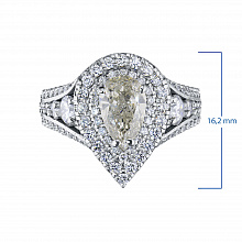 Кольцо из белого золота с бриллиантами (изготовление)