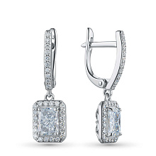 Серьги из белого золота c бриллиантами