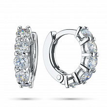 Серьги из белого золота с бриллиантами (изготовление)