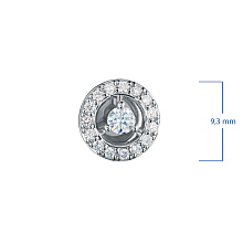 Пусеты из серебра c бриллиантами