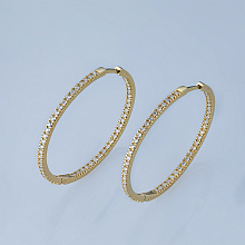 Серьги из желтого золота с бриллиантами (изготовление)