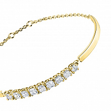 Браслет из желтого золота с бриллиантами (изготовление)