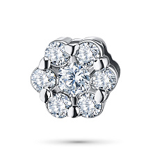 Классическая подвеска из белого золота с бриллиантами