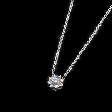 Колье из серебра c бриллиантами выращенными