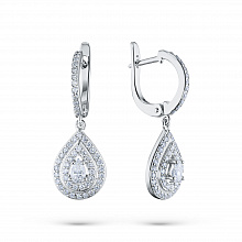 Серьги из белого золота с бриллиантами (изготовление)