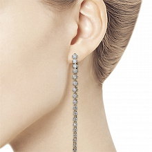 Серьги из желтого золота с бриллиантами (изготовление)